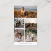 Moderne Verticale 6 Fotocollage Fotograaf Visitekaartje (Achterkant)