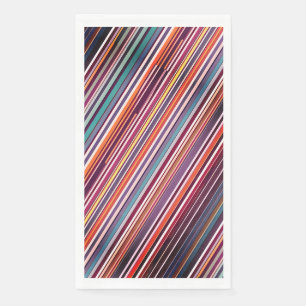 Moderne Verticale Streep Abstract in Plum & Teal Servet