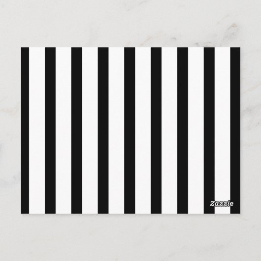 Moderne Vertraging Onze Datum Uitgesteld Zwart-Wit Briefkaart (Achterkant)