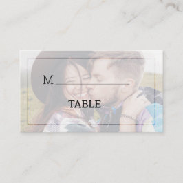 Moderne vervaagde foto minimalistische typografie  plaatskaartje