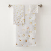 Moderne, vervormde Gold Pattern - Holle Stippen Bad Handdoek (Insitu)