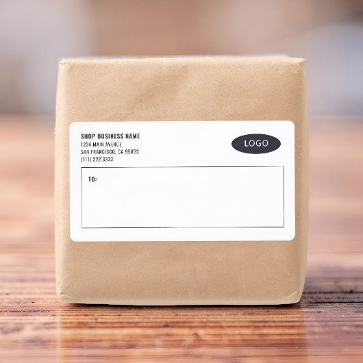 Moderne verzendlabels voor zakelijke Logo Etiket