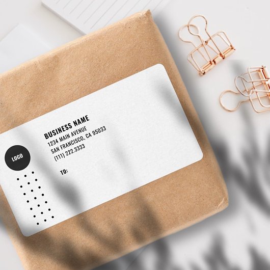 Moderne verzendlabels voor zakelijke Logo Etiket