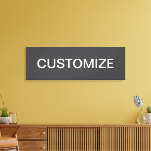 Moderne vet bewerkbare naam, bedrijf of merk enz. canvas afdruk