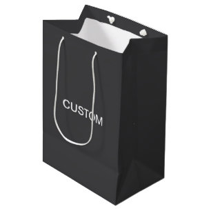 Moderne vet bewerkbare naam, bedrijf of merk enz. medium cadeauzakje