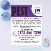 Moderne Vet, Pest Control Adverteren Flyer (Enkel)