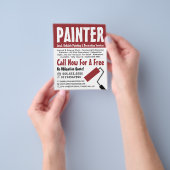 Moderne Vet, schilder & decorator Adverteren Flyer (Hand)