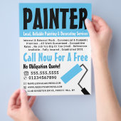 Moderne Vet, schilder & decorator Adverteren Flyer (Hand)