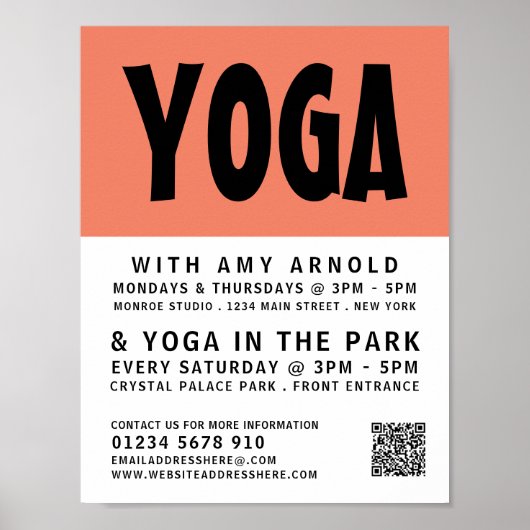 Moderne Vet, Yoga Class Adverteren Poster (Voorkant)
