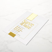 Moderne, vetgedrukte zwarte Red Date Folie Invitat Folie Uitnodiging (Gedraaid)