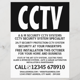 Moderne Vette, CCTV Security Adverteren brochure