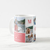 Moderne Vette Letters MOM 7 Aangepaste Foto Mok (Voorkant links)