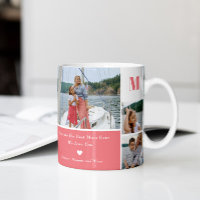 Moderne Vette Letters MOM 7 Aangepaste Foto Mok