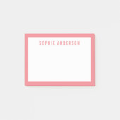 Moderne Vette naam met bewerkbare rand Kleur Post-it® Notes (Voorkant)