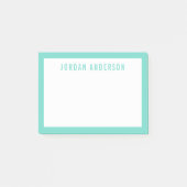 Moderne Vette naam met bewerkbare rand Kleur Post-it® Notes (Voorkant)