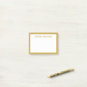 Moderne Vette naam met bewerkbare rand Kleur Post-it® Notes (Op bureau)