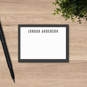 Moderne Vette naam met bewerkbare rand Kleur Post-it® Notes