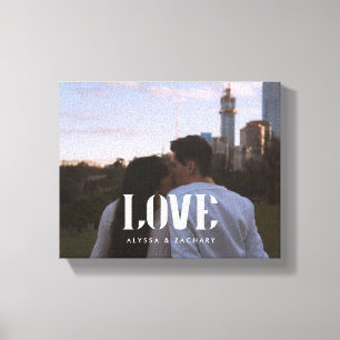 Moderne Vette Typografie Aangepaste Koppel Foto Canvas Afdruk
