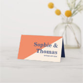Moderne Vette Typografie Bruiloft Abrikozencrème M (Achterkant)