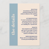 Moderne Vette Typografie Bruiloft Details Informatiekaartje (Voorkant)