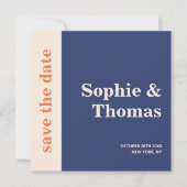 Moderne Vette Typografie Bruiloft Save the Date (Voorkant)