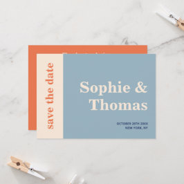 Moderne Vette Typografie Bruiloft Save the Date Kaart