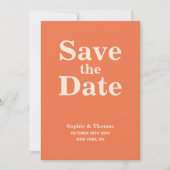 Moderne Vette Typografie Bruiloft Save the Date Kaart (Voorkant)