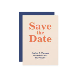 Moderne Vette Typografie Bruiloft Save the Date Kaart