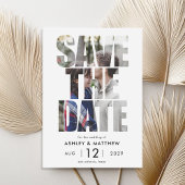 Moderne Vette Typografie Foto Bruiloft Save The Date