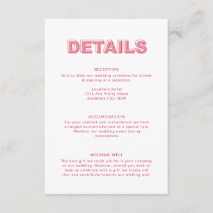 Moderne Vettype-tekstafsluitkaart Informatiekaartje