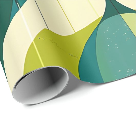 Moderne vibe uit het midden van de eeuw cadeaupapier (Rol Hoek)