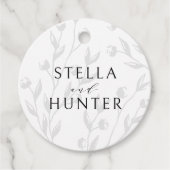 Moderne Victoriaans Elegant Greenery Bedankjes Labels (Voorkant)