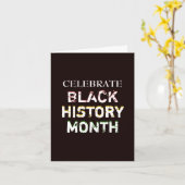 Moderne  VIEREN ZWARTE GESCHIEDENIS MAAND Kaart (Gele Bloem)