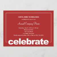 Moderne viering Corporate/Business Party Invita