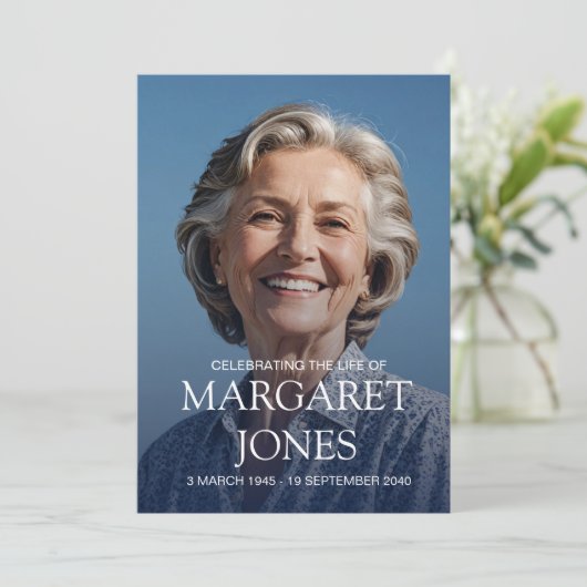 Moderne viering levensfoto kaart (Staand voorkant)