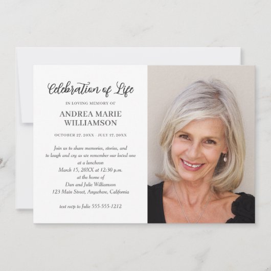 Moderne viering levensfoto kaart (Voorkant)