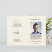 Moderne viering van het begrafenisprogramma Life (Staand voorkant)