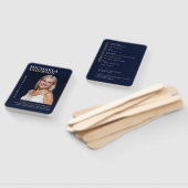 Moderne viering van het leven 7-foto begrafenispro handwaaier (Niet-gemonteerd)