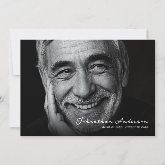 Moderne viering van het leven / begrafenis / geden kaart (Achterkant)