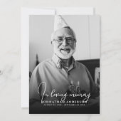 Moderne viering van het leven begrafenis herdenkin kaart (Achterkant)