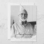 Moderne viering van het leven begrafenis herdenkin kaart (Achterkant)