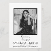 Moderne viering van het leven Foto Memorial Programma (Voorkant)