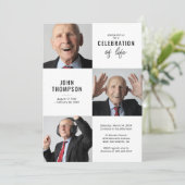 Moderne Viering van het Leven Herdenkings Uitvaart Kaart (Staand voorkant)