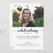 Moderne viering van het Life of Funeral Programme Programma (Voorkant / Achterkant)