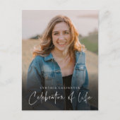 Moderne viering van levensherdenkingsbegrafenis briefkaart (Voorkant)