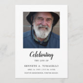 Moderne viering van levensherdenkingsfoto plat programma (Voorkant)