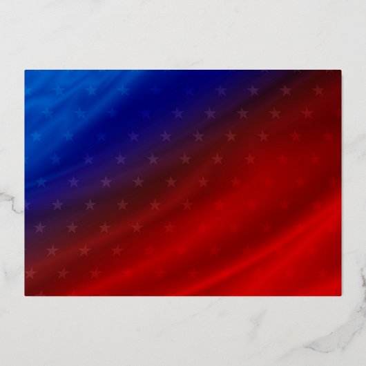 Moderne viering van Onafhankelijkheidsdag Patriott Folie Uitnodiging (Achterkant)