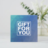 Moderne vierkant cadeaubon (Staand voorkant)