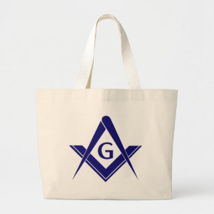 Moderne Vierkant & Kompassen Grote Tote Bag