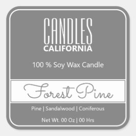 Moderne vierkant rand Eenvoudige donkergrijze kaar Vierkante Sticker